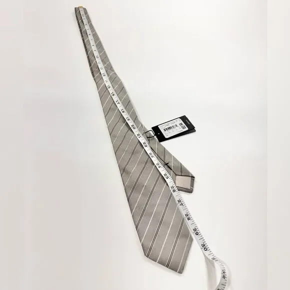 Hugo Boss Grey stripe tie NWT